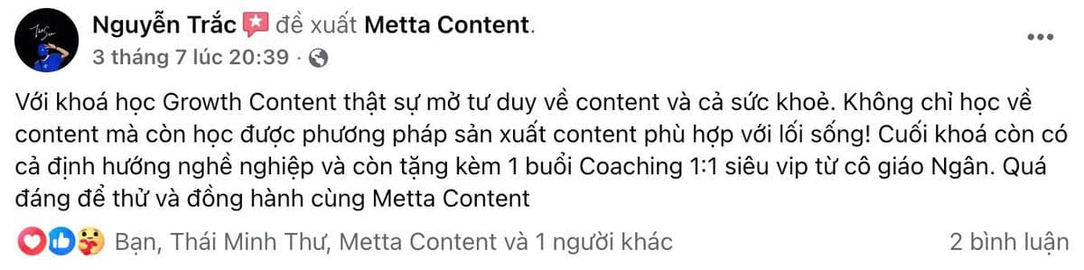 Feedback của học viên khoá Growth Content — ảnh 2