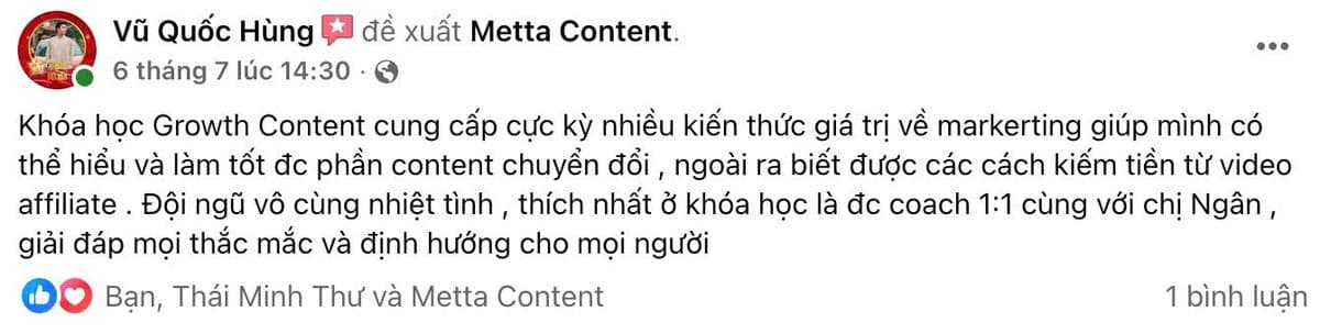 Feedback của học viên khoá Growth Content — ảnh 3
